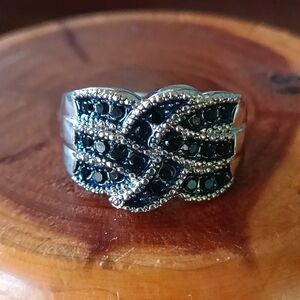 🆕 Stunning Braid Wrap Rhinestone Ring